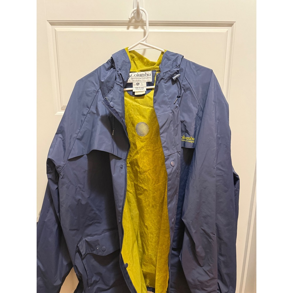 Columbia Sportswear Company‎ Men's Navy Blue Hooded Lightweight Jacket XXL 4L